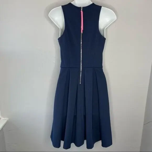 REBECCA TAYLOR Dress Womens Size 2 Fit & Flare Feminine Nautical Party Holiday - Picture 5 of 9